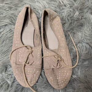 Nude Studded Flats
